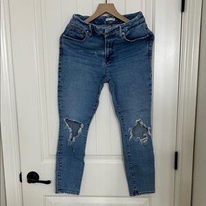 Good American Light Blue Distressed Skinny Jeans